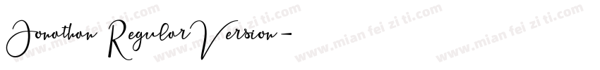 Jonathan RegularVersion字体转换